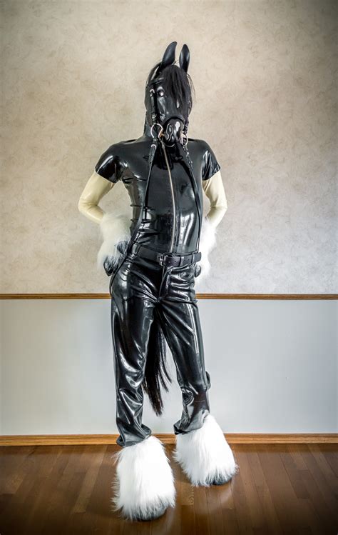 latex pony|Latex Pony Costume .